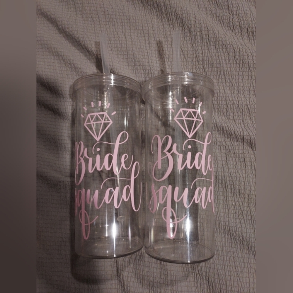 Bride Squad Clear Tumblers